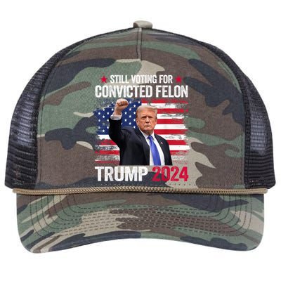 IM Voting Convicted Felon 2024 Trump 2024 Convicted Felon Retro Rope Trucker Hat Cap