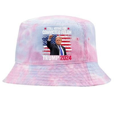 IM Voting Convicted Felon 2024 Trump 2024 Convicted Felon Tie-Dyed Bucket Hat