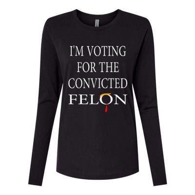 IM Voting Convicted Felon 2024 Womens Cotton Relaxed Long Sleeve T-Shirt