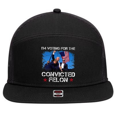 IM Voting Convicted Felon 2024 Trump 2024 Convicted Felon 7 Panel Mesh Trucker Snapback Hat