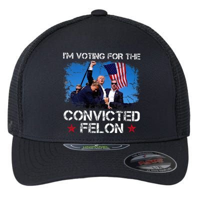 IM Voting Convicted Felon 2024 Trump 2024 Convicted Felon Flexfit Unipanel Trucker Cap