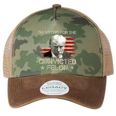 IM Voting Convicted Felon 2024 Trump 2024 Convicted Felon Legacy Tie Dye Trucker Hat
