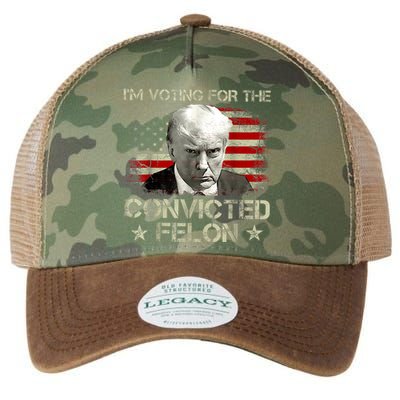 IM Voting Convicted Felon 2024 Trump 2024 Convicted Felon Legacy Tie Dye Trucker Hat