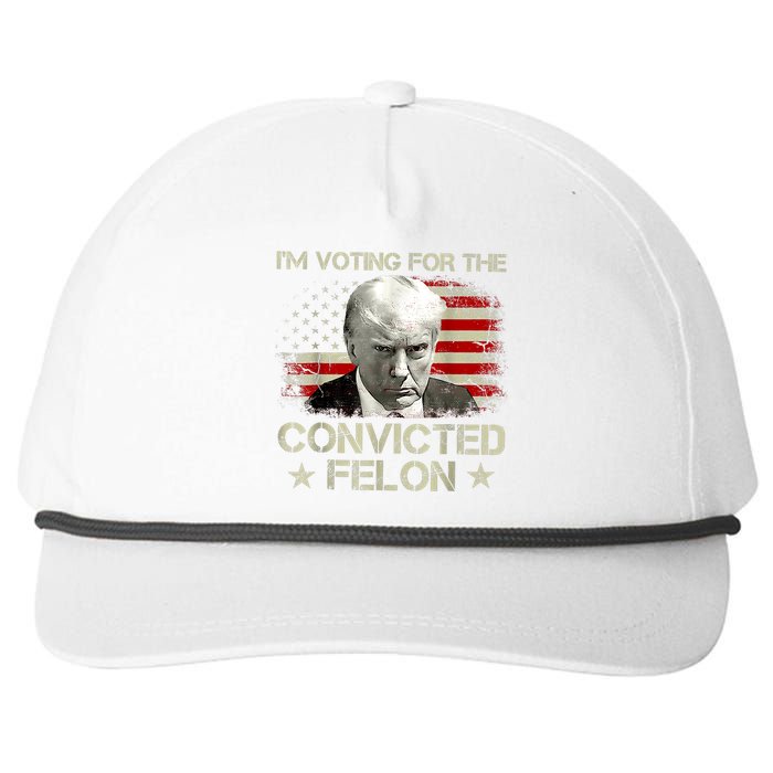 IM Voting Convicted Felon 2024 Trump 2024 Convicted Felon Snapback Five-Panel Rope Hat