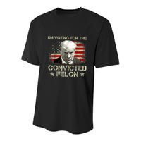 IM Voting Convicted Felon 2024 Trump 2024 Convicted Felon Youth Performance Sprint T-Shirt