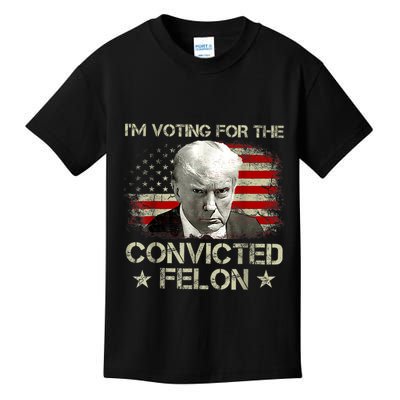 IM Voting Convicted Felon 2024 Trump 2024 Convicted Felon Kids T-Shirt