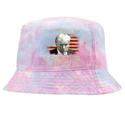 IM Voting Convicted Felon 2024 Trump 2024 Convicted Felon Tie-Dyed Bucket Hat