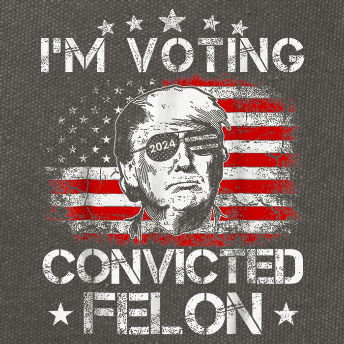 IM Voting Convicted Felon 2024 Trump 2024 Convicted Felon Cotton Canvas Backpack
