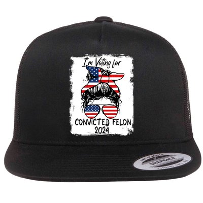 IM Voting Convicted Felon 2024 Flat Bill Trucker Hat