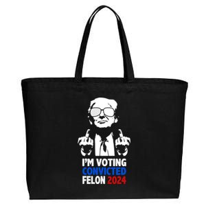 IM Voting Convicted Felon 2024 Donald Trump Cotton Canvas Jumbo Tote