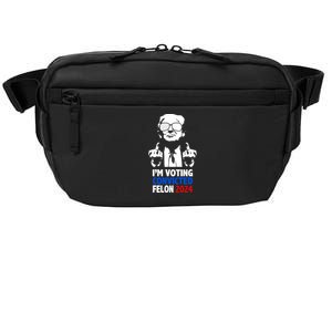 IM Voting Convicted Felon 2024 Donald Trump Crossbody Pack