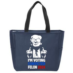 IM Voting Convicted Felon 2024 Donald Trump Zip Tote Bag