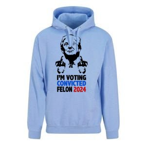 IM Voting Convicted Felon 2024 Donald Trump Unisex Surf Hoodie