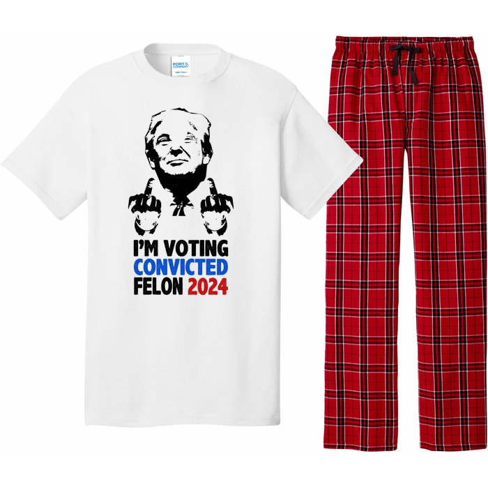 IM Voting Convicted Felon 2024 Donald Trump Pajama Set