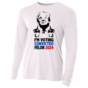 IM Voting Convicted Felon 2024 Donald Trump Cooling Performance Long Sleeve Crew