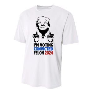 IM Voting Convicted Felon 2024 Donald Trump Performance Sprint T-Shirt