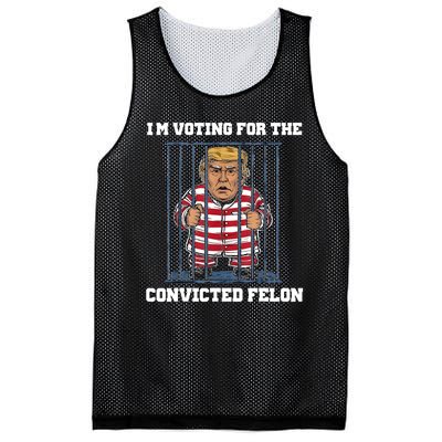 IM Voting Convicted Felon Trump 2024 Mesh Reversible Basketball Jersey Tank