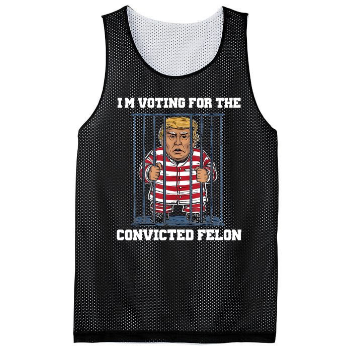 IM Voting Convicted Felon Trump 2024 Mesh Reversible Basketball Jersey Tank