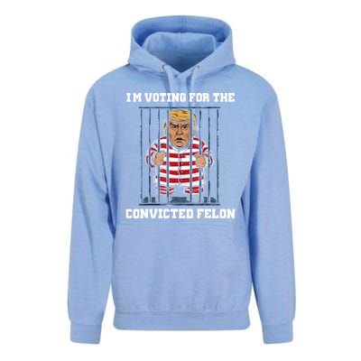 IM Voting Convicted Felon Trump 2024 Unisex Surf Hoodie