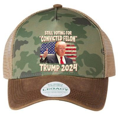 IM Voting Convicted Felon 2024 Trump 2024 Convicted Felon Legacy Tie Dye Trucker Hat
