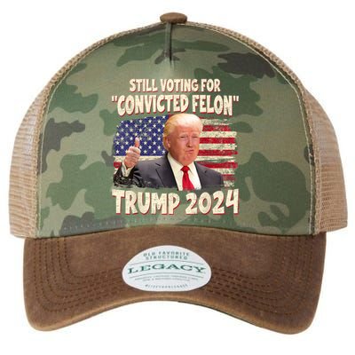 IM Voting Convicted Felon 2024 Trump 2024 Convicted Felon Legacy Tie Dye Trucker Hat