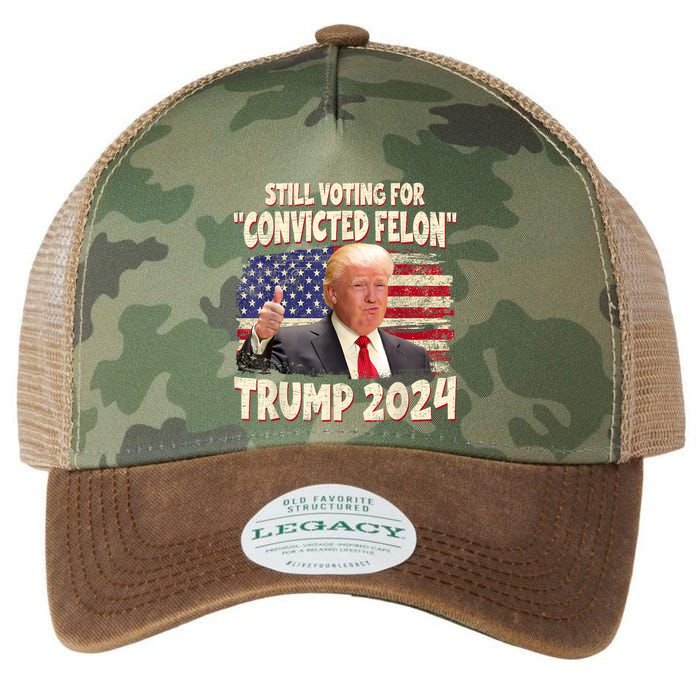 IM Voting Convicted Felon 2024 Trump 2024 Convicted Felon Legacy Tie Dye Trucker Hat