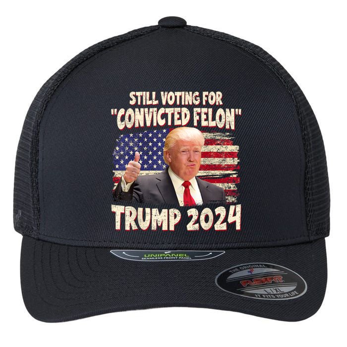 IM Voting Convicted Felon 2024 Trump 2024 Convicted Felon Flexfit Unipanel Trucker Cap