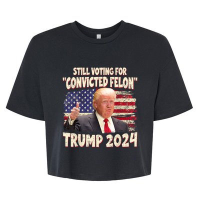 IM Voting Convicted Felon 2024 Trump 2024 Convicted Felon Bella+Canvas Jersey Crop Tee