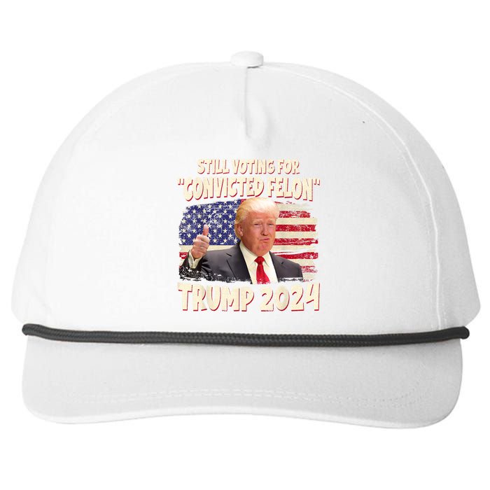 IM Voting Convicted Felon 2024 Trump 2024 Convicted Felon Snapback Five-Panel Rope Hat