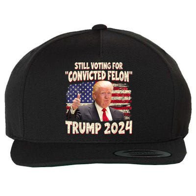 IM Voting Convicted Felon 2024 Trump 2024 Convicted Felon Wool Snapback Cap