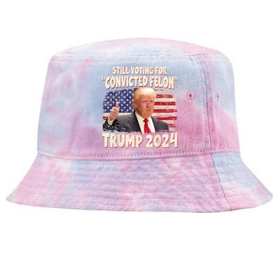 IM Voting Convicted Felon 2024 Trump 2024 Convicted Felon Tie-Dyed Bucket Hat