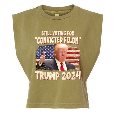 IM Voting Convicted Felon 2024 Trump 2024 Convicted Felon Garment-Dyed Women's Muscle Tee