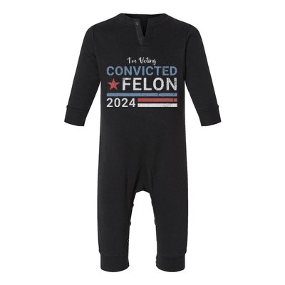 Im Voting Convicted Felon 2024 Infant Fleece One Piece