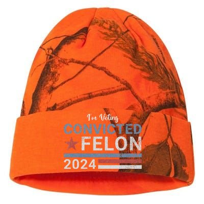 Im Voting Convicted Felon 2024 Kati Licensed 12" Camo Beanie