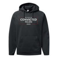 I Voted Convicted Felon 2024 Pro Trump Election Campaign Performance Fleece Hoodie