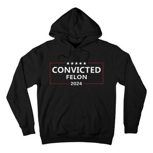 I Voted Convicted Felon 2024 Pro Trump Election Campaign Hoodie