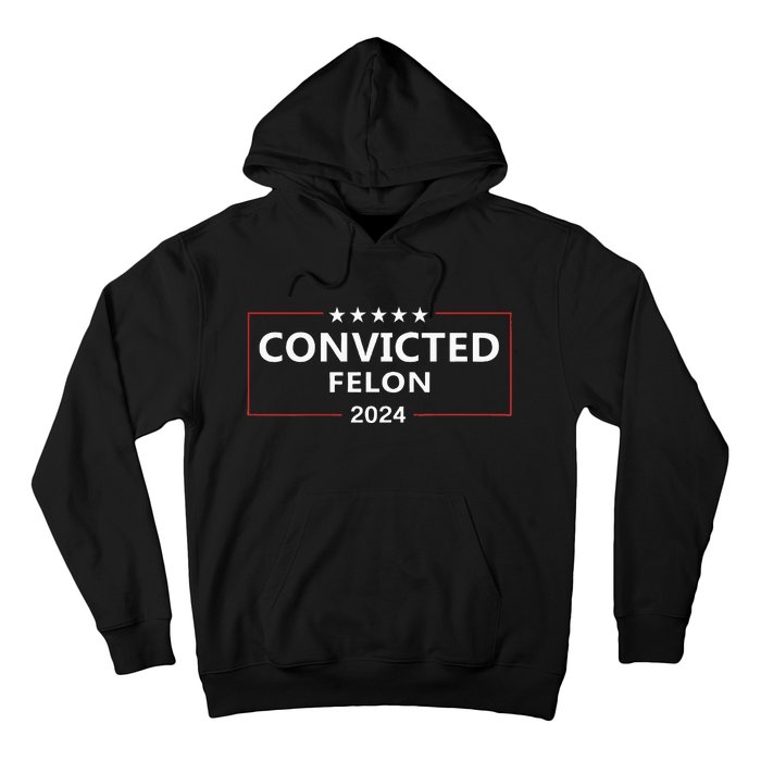 I Voted Convicted Felon 2024 Pro Trump Election Campaign Hoodie