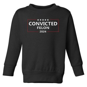 I Voted Convicted Felon 2024 Pro Trump Election Campaign Toddler Sweatshirt