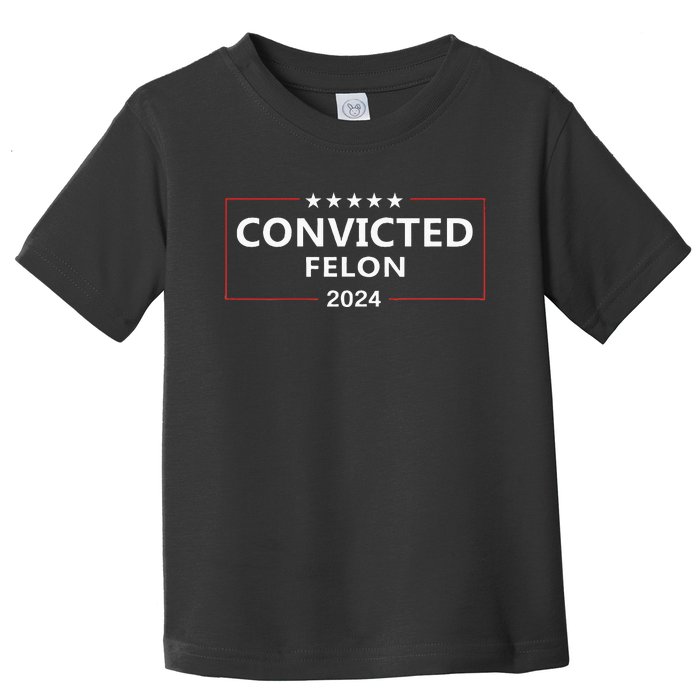 I Voted Convicted Felon 2024 Pro Trump Election Campaign Toddler T-Shirt