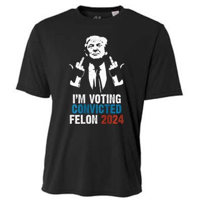 IM Voting Convicted Felon 2024 Trump Funny Quote Cooling Performance Crew T-Shirt