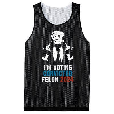 IM Voting Convicted Felon 2024 Trump Funny Quote Mesh Reversible Basketball Jersey Tank