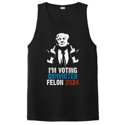 IM Voting Convicted Felon 2024 Trump Funny Quote PosiCharge Competitor Tank