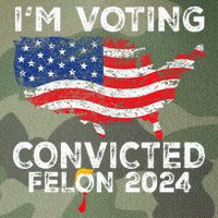 IM Voting Convicted Felon 2024 Funny Pro Trump Us Map Legacy Tie Dye Trucker Hat