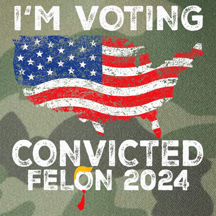 IM Voting Convicted Felon 2024 Funny Pro Trump Us Map Legacy Tie Dye Trucker Hat