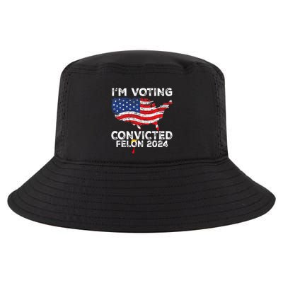 IM Voting Convicted Felon 2024 Funny Pro Trump Us Map Cool Comfort Performance Bucket Hat