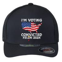 IM Voting Convicted Felon 2024 Funny Pro Trump Us Map Flexfit Unipanel Trucker Cap
