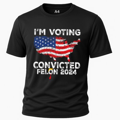 IM Voting Convicted Felon 2024 Funny Pro Trump Us Map Performance Shirt