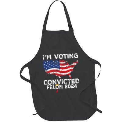 IM Voting Convicted Felon 2024 Funny Pro Trump Us Map Apron