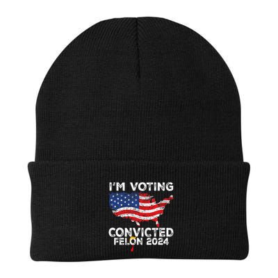 IM Voting Convicted Felon 2024 Funny Pro Trump Us Map Beanie
