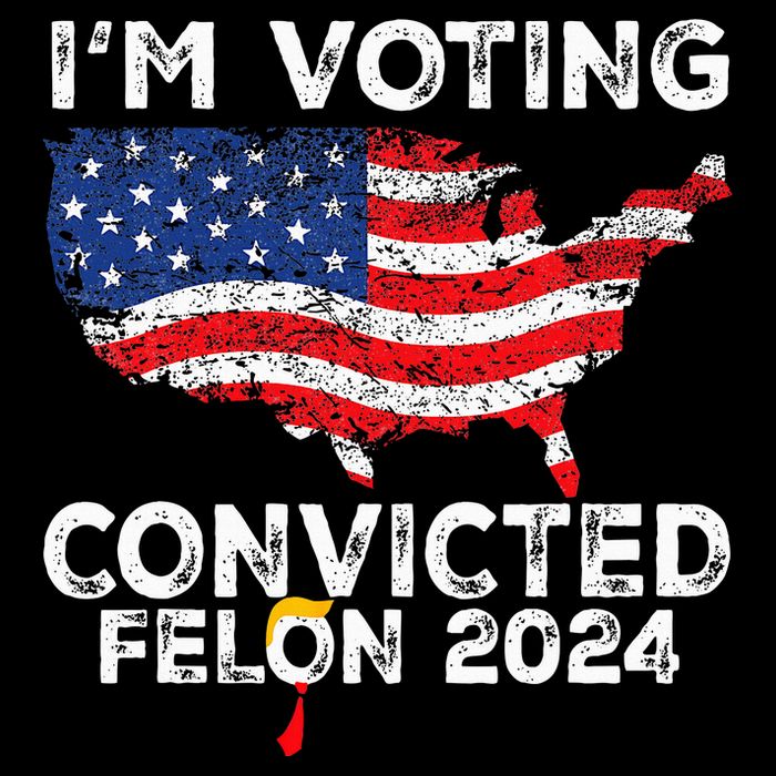 IM Voting Convicted Felon 2024 Funny Pro Trump Us Map Drawstring Bag